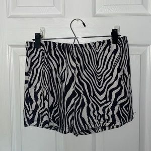 Zebra High Waisted Shorts